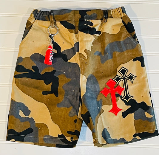 Bling camo shorts